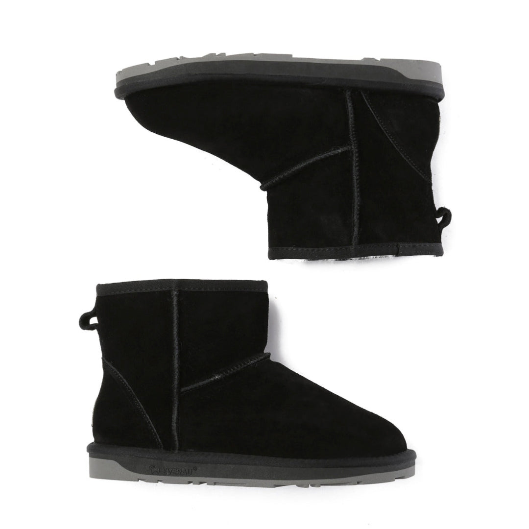 EVERAU Emu Black Mini Classic Boots Botki Czarne