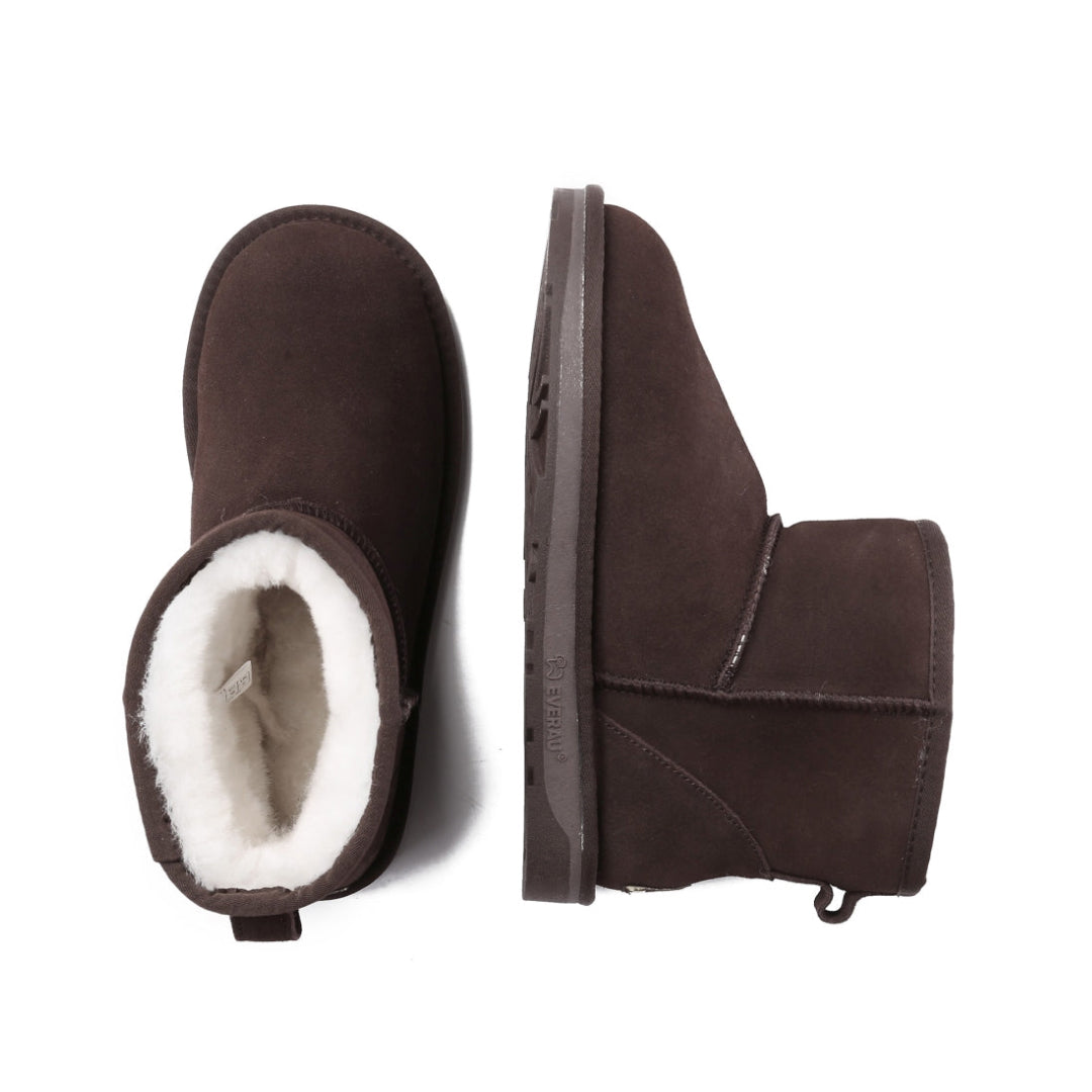 EVERAU Emu Chocolate Mini Classic Boots Botki Brązowe