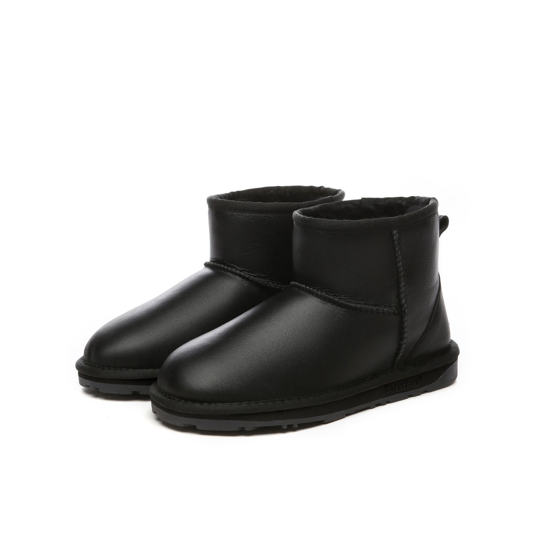 EVERAU Emu Nappa Black Mini Classic Boots Botki Czarne