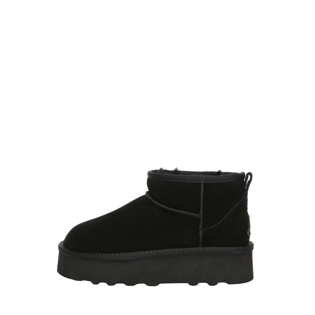 EVERAU Heron Black Ultra Mini Platform Boots Botki Czarne