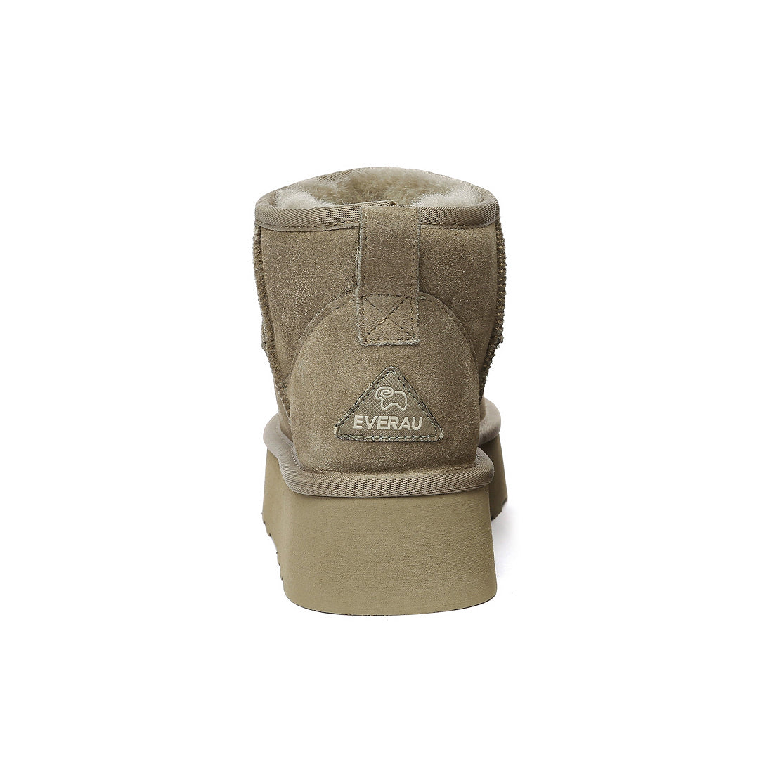 EVERAU Heron Caribou Ultra Mini Platform Boots Botki Zielone
