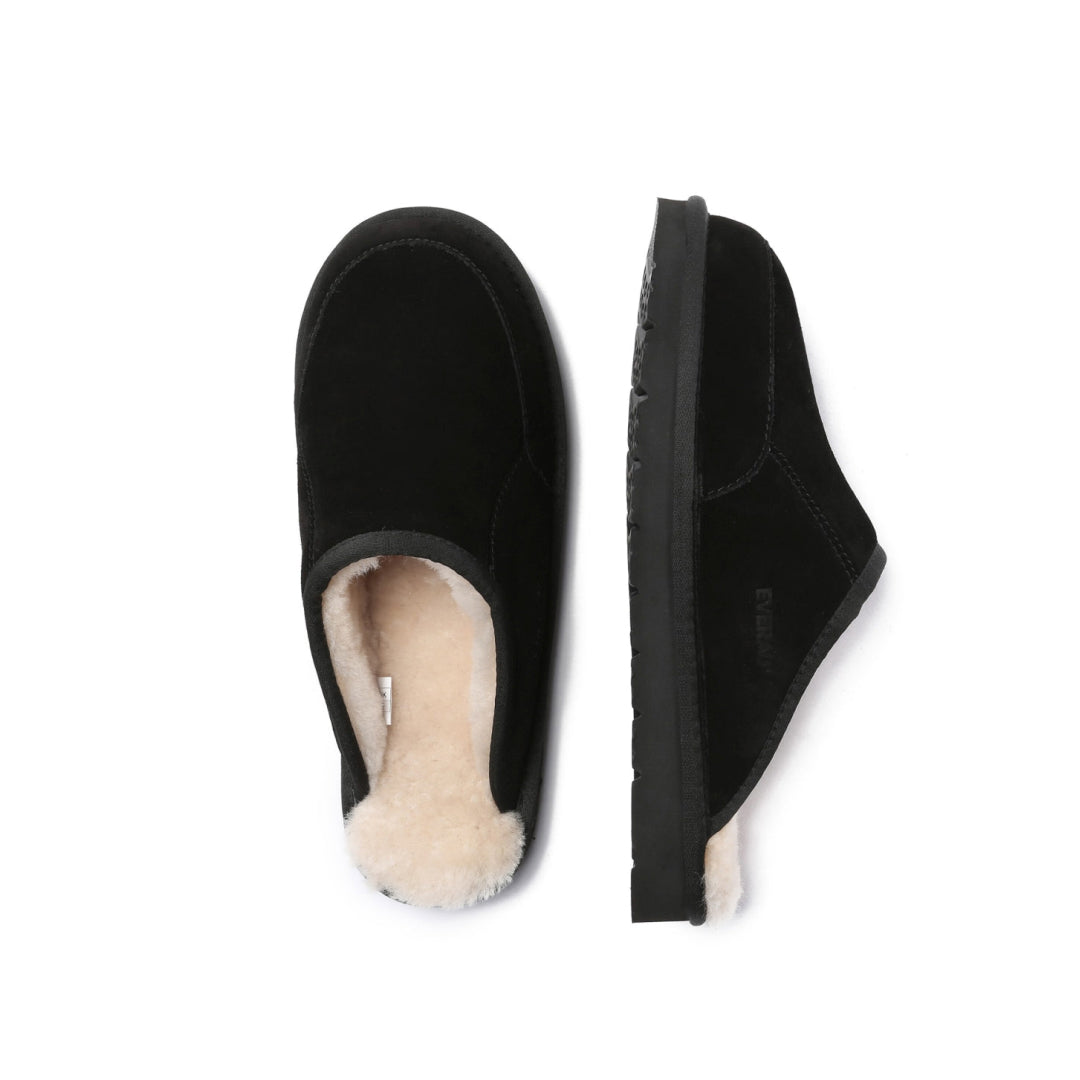 EVERAU Lark Black Slippers Kapcie Czarne
