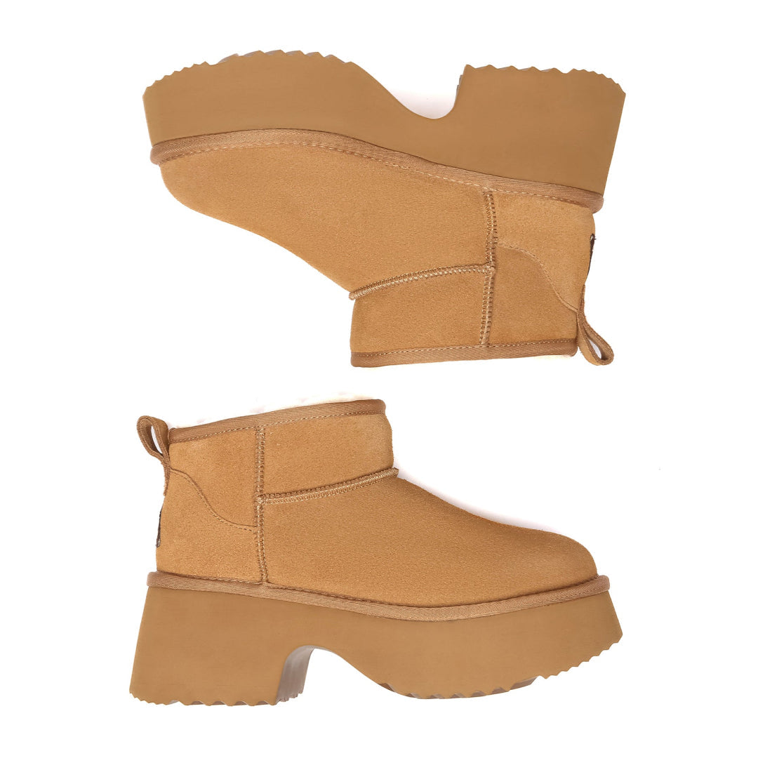 EVERAU Nicobar Chestnut Mid Boots Botki Brązowe