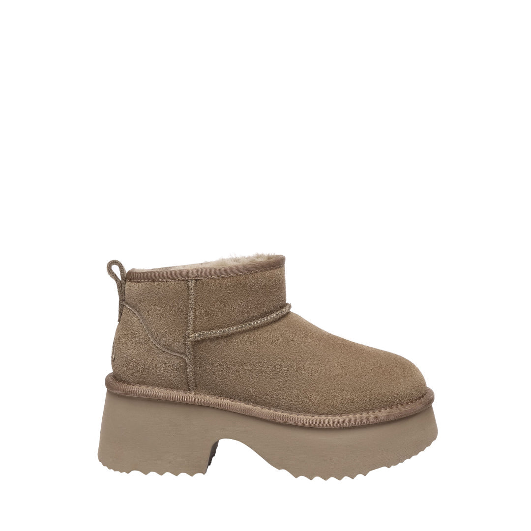 EVERAU Nicobar Walnut Mid Boots Botki Brązowe