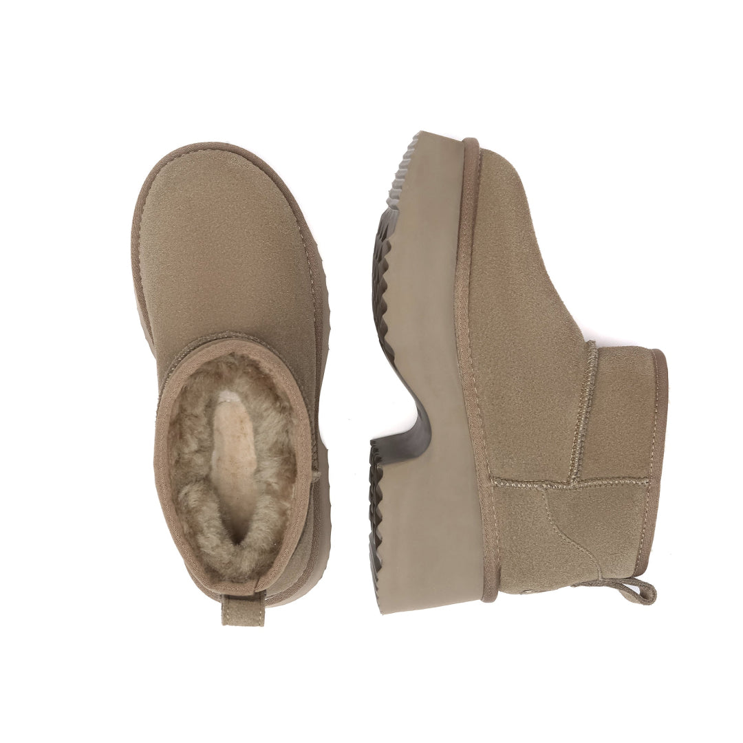 EVERAU Nicobar Walnut Mid Boots Botki Brązowe