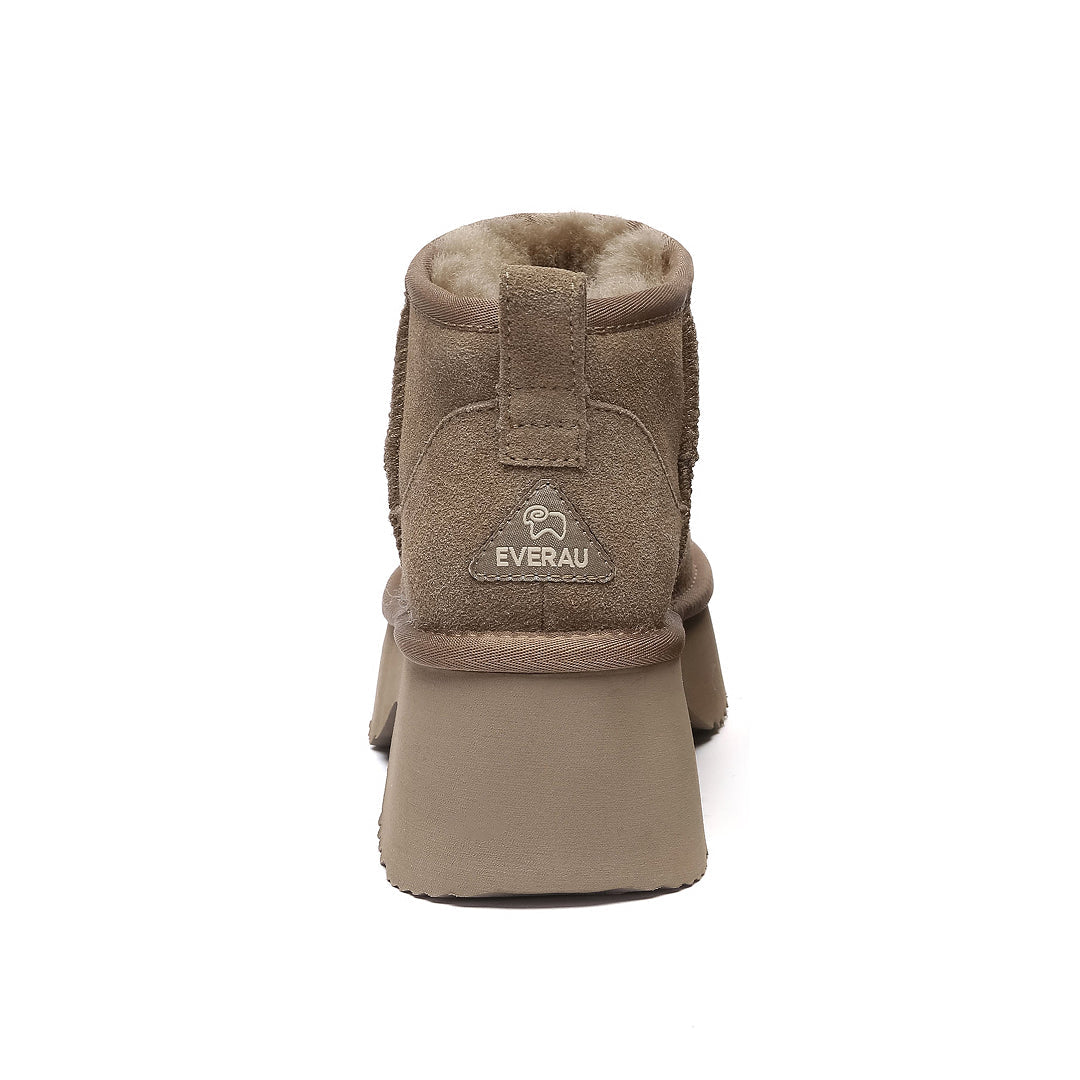 EVERAU Nicobar Walnut Mid Boots Botki Brązowe