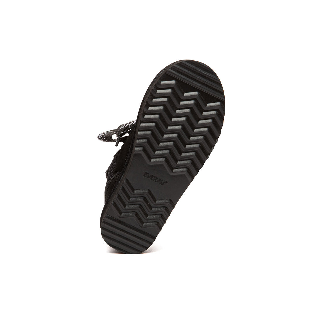 EVERAU Papuan Black Lace Up Sneakersy Czarne