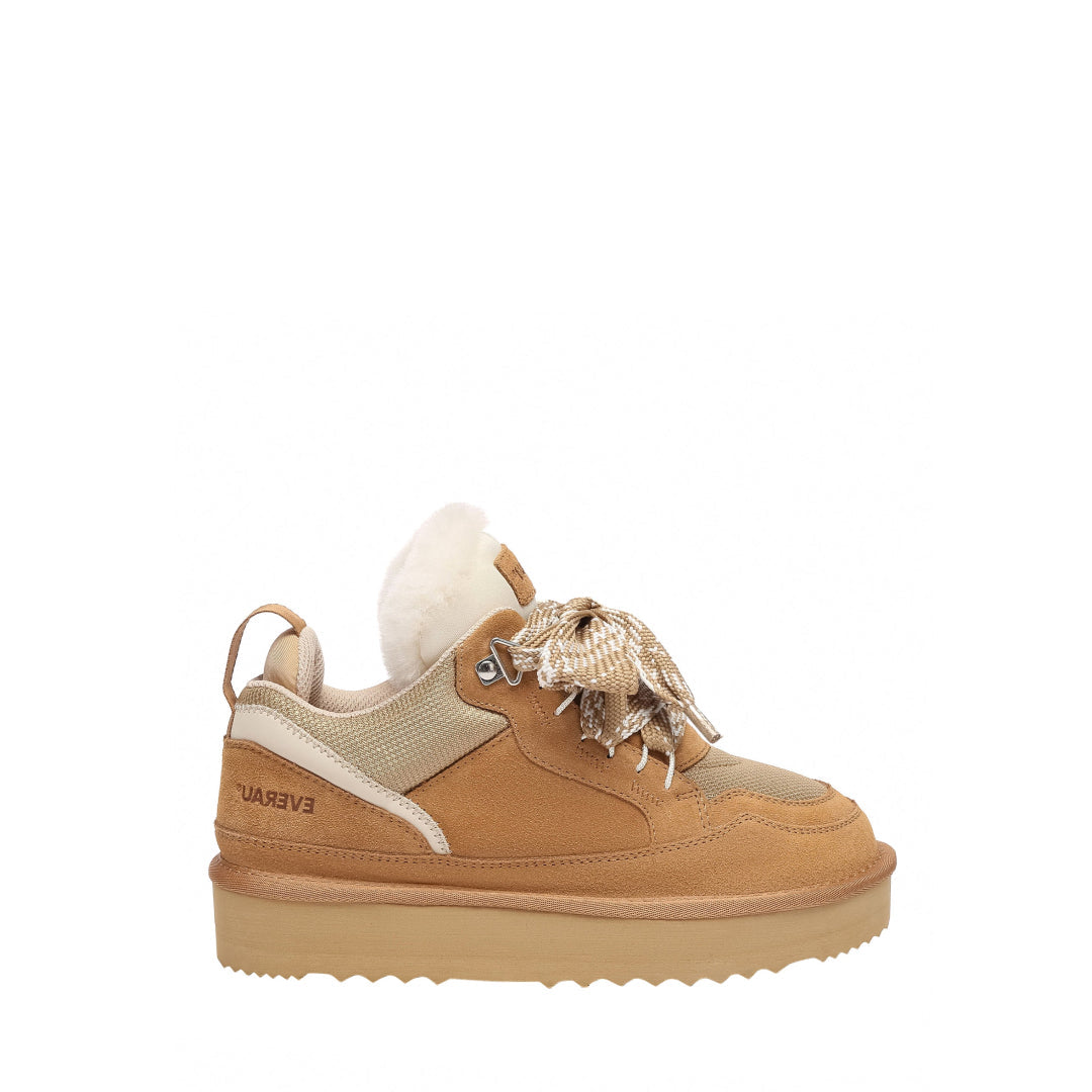 EVERAU Papuan Chestnut Lace Up Sneakersy Brązowe