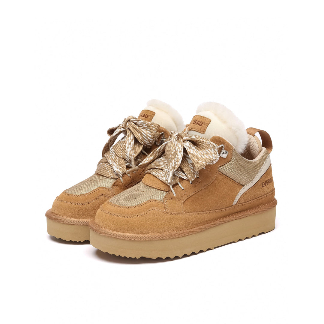 EVERAU Papuan Chestnut Lace Up Sneakersy Brązowe