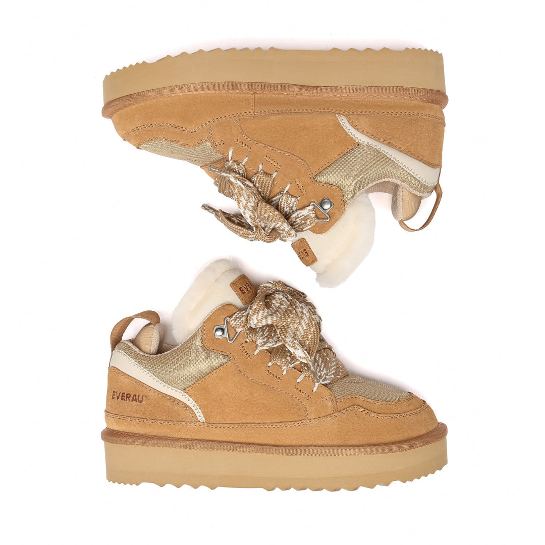 EVERAU Papuan Chestnut Lace Up Sneakersy Brązowe