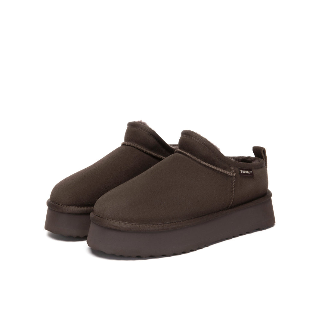 EVERAU Partridge Chocolate Platform Ultra Mini Boots Botki Czekoladowe