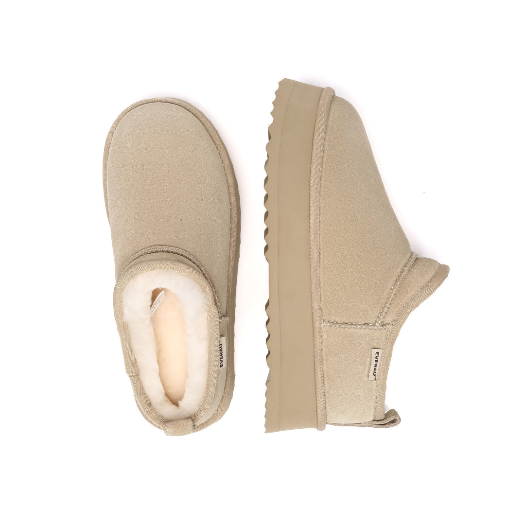 EVERAU Partridge Sand Platform Ultra Mini Boots Botki Beżowy