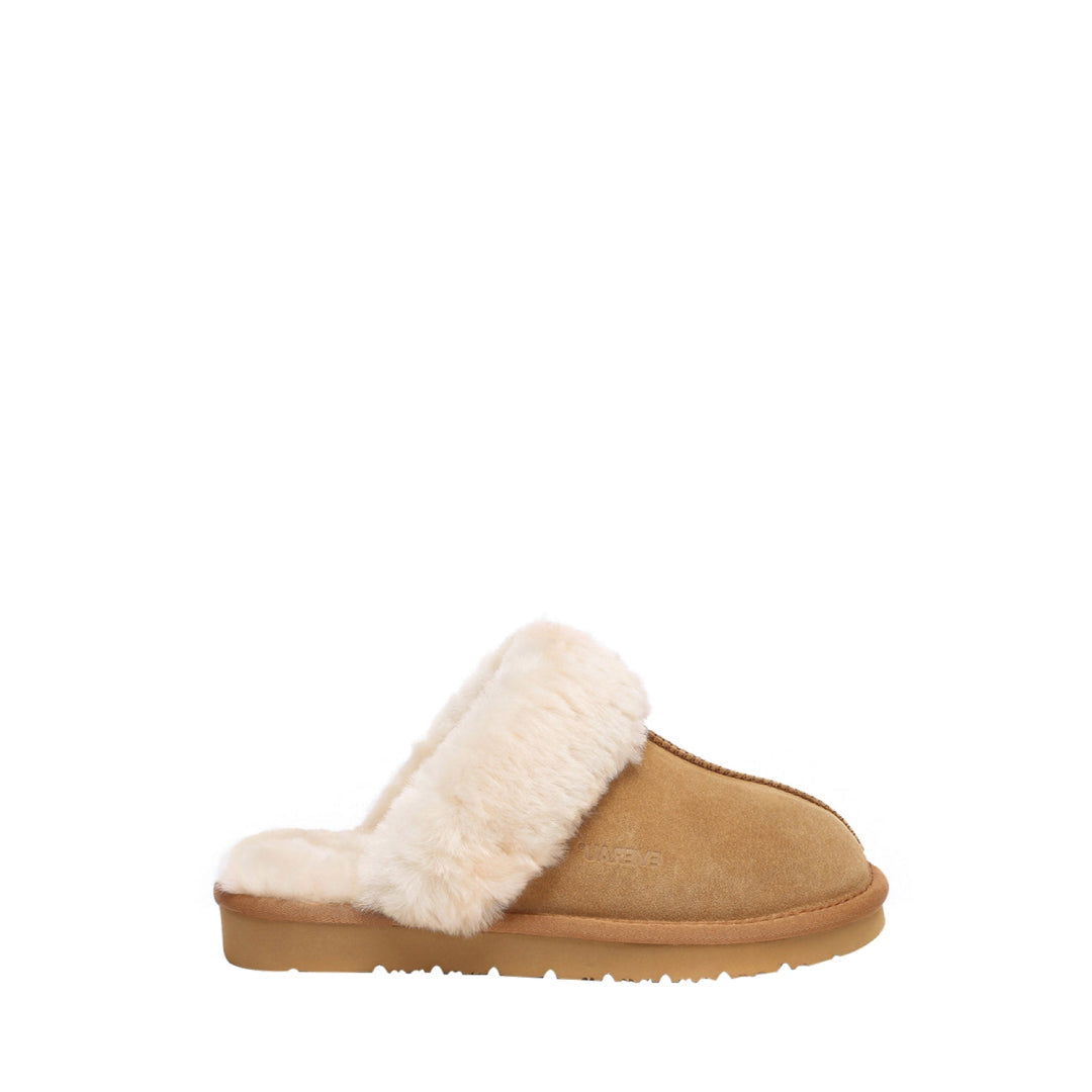EVERAU Raven Chestnut Slippers Kapcie Brązowe