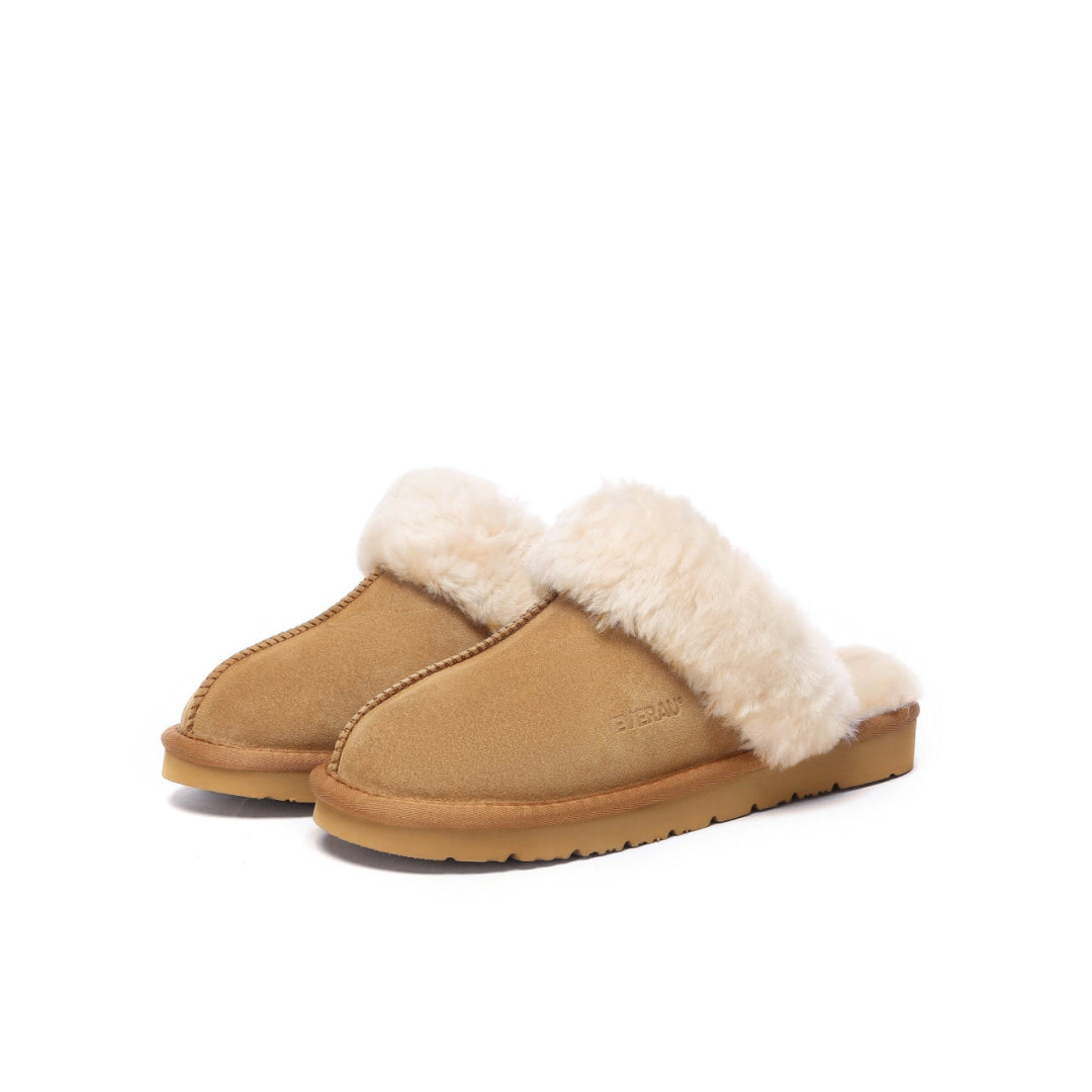 EVERAU Raven Chestnut Slippers Kapcie Brązowe
