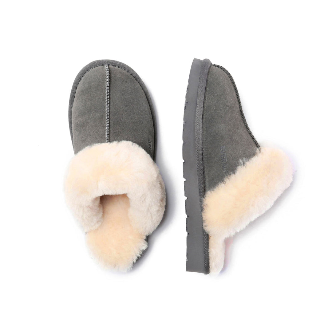 EVERAU Raven Grey Slippers Kapcie Szare