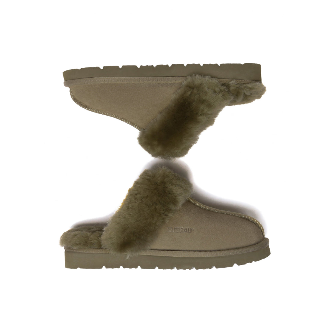 EVERAU Raven Caribou Slippers Kapcie Zielone