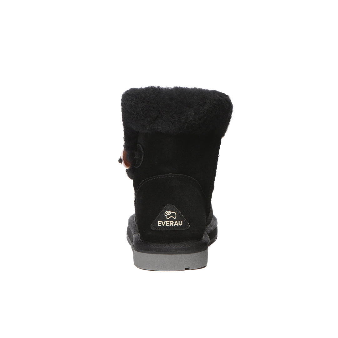 EVERAU Robin Black Mini Boots Botki Czarne