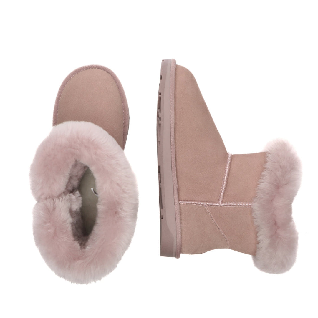 EVERAU Robin Dawn Pink Mini Boots Botki Różowe