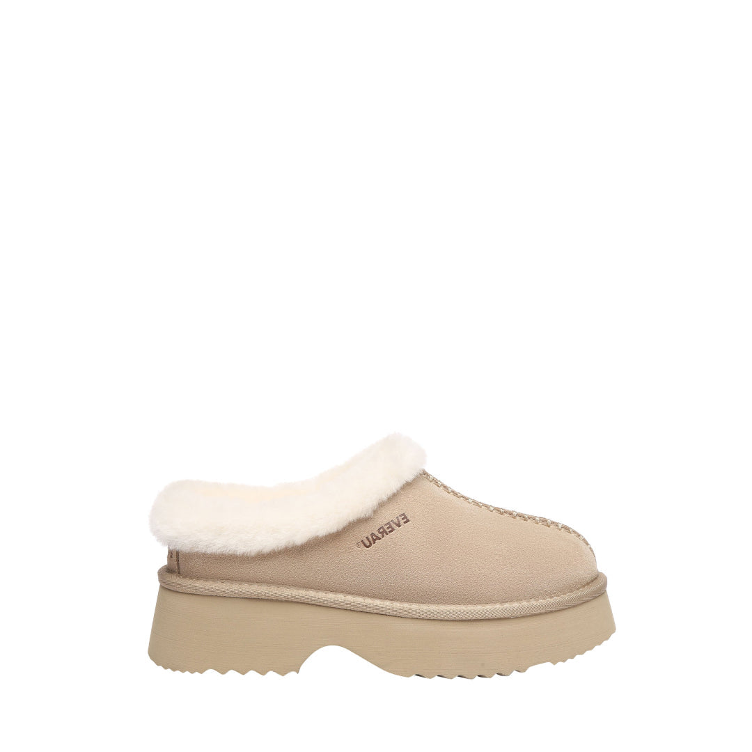 EVERAU Savanna Chunky Platform Boots Botki Beżowe