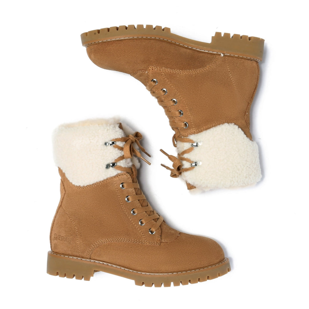 EVERAU Sittella Chestnut Chunky Boots Botki Brązowe