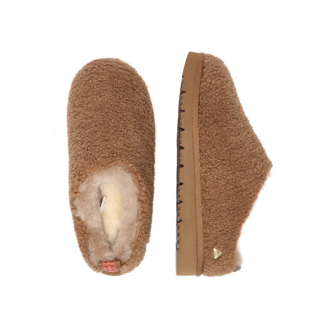 EVERAU Snipe Chestnut Plush Ankle Slippers Kapcie Brązowe