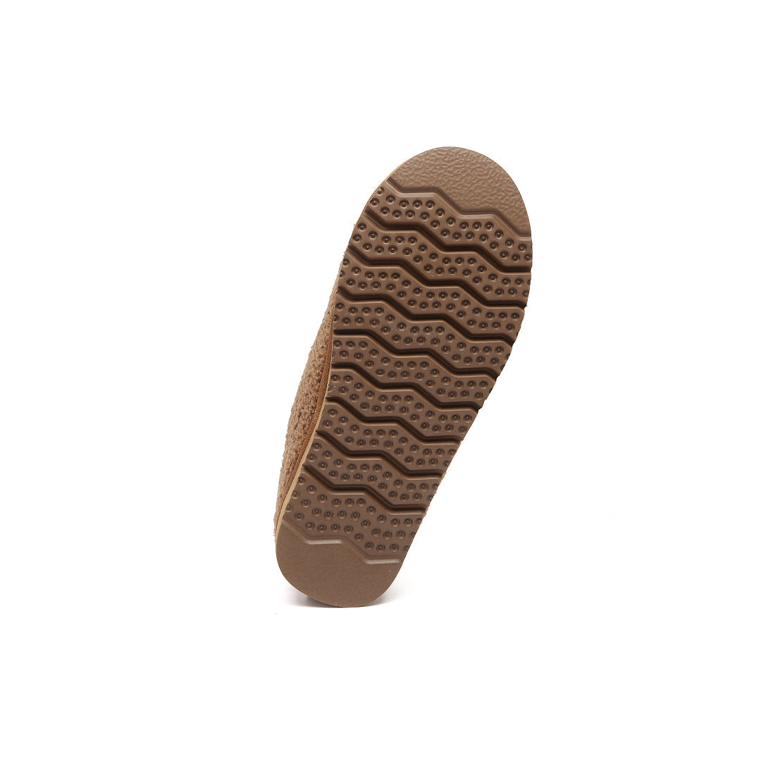 EVERAU Snipe Chestnut Plush Ankle Slippers Kapcie Brązowe