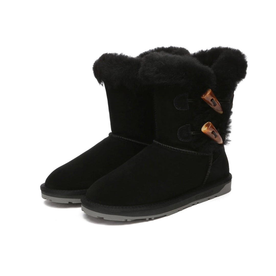 EVERAU Stork Black Short Boots Botki Czarne