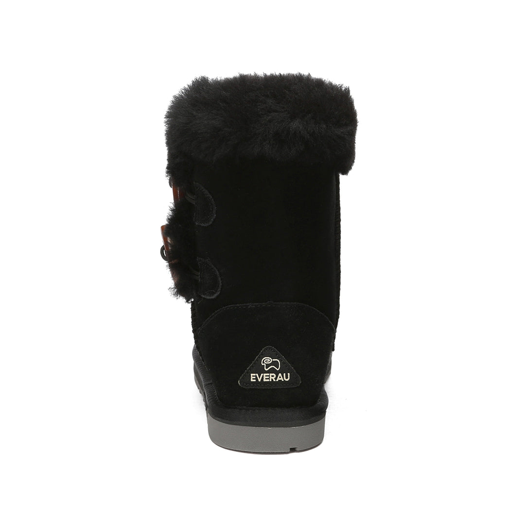 EVERAU Stork Black Short Boots Botki Czarne