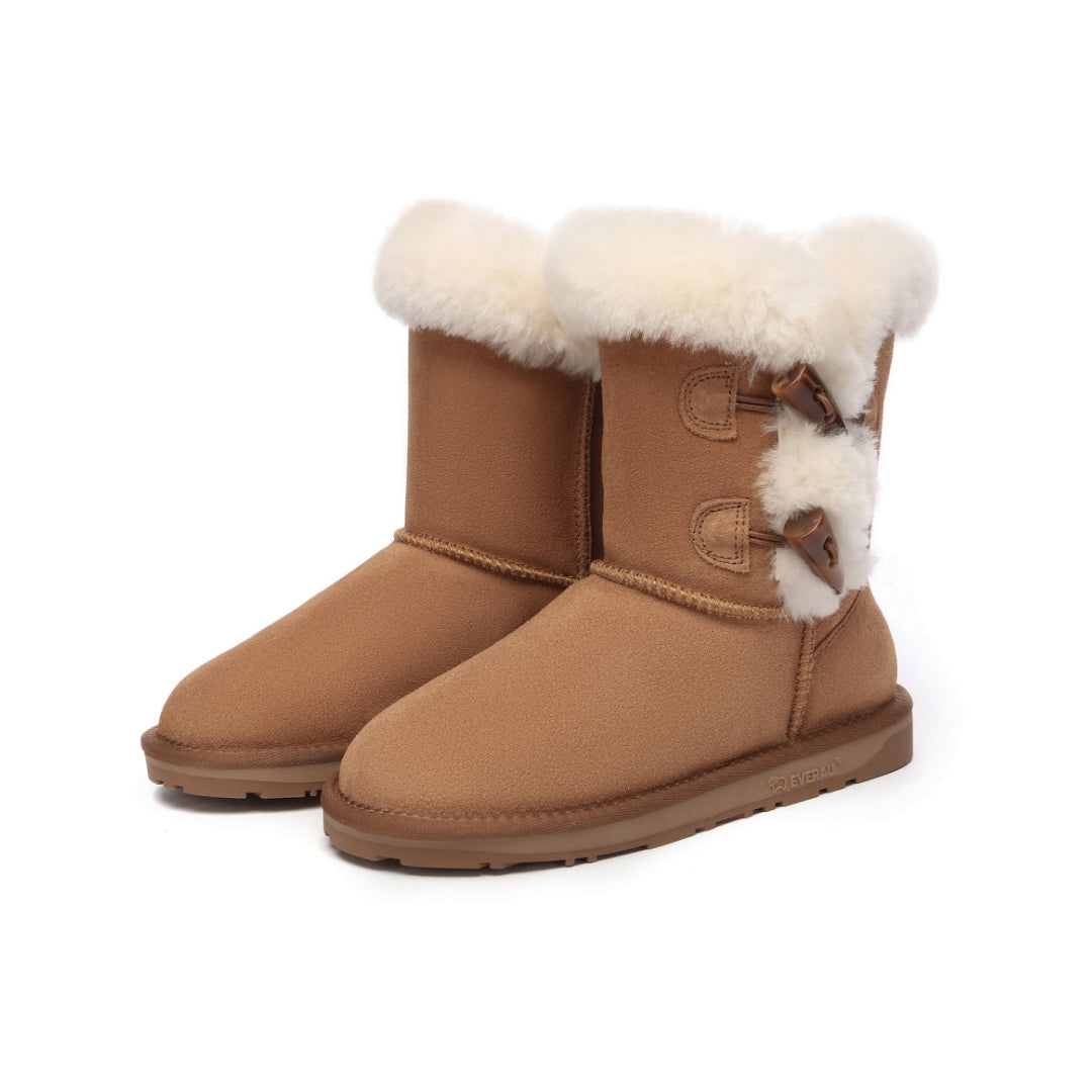 EVERAU Stork Chestnut Short Boots Botki Brązowe