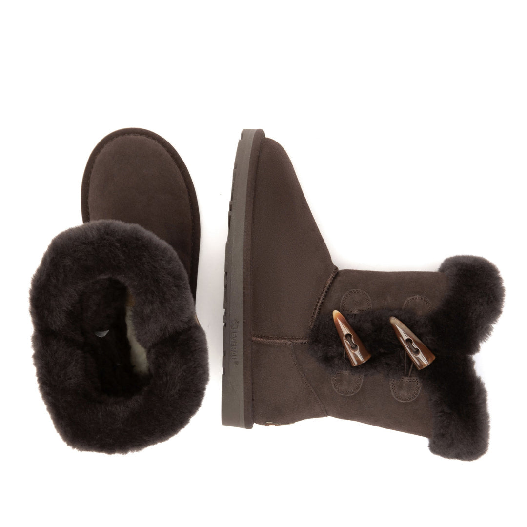 EVERAU Stork Chocolate Short Boots Botki Czekoladowe