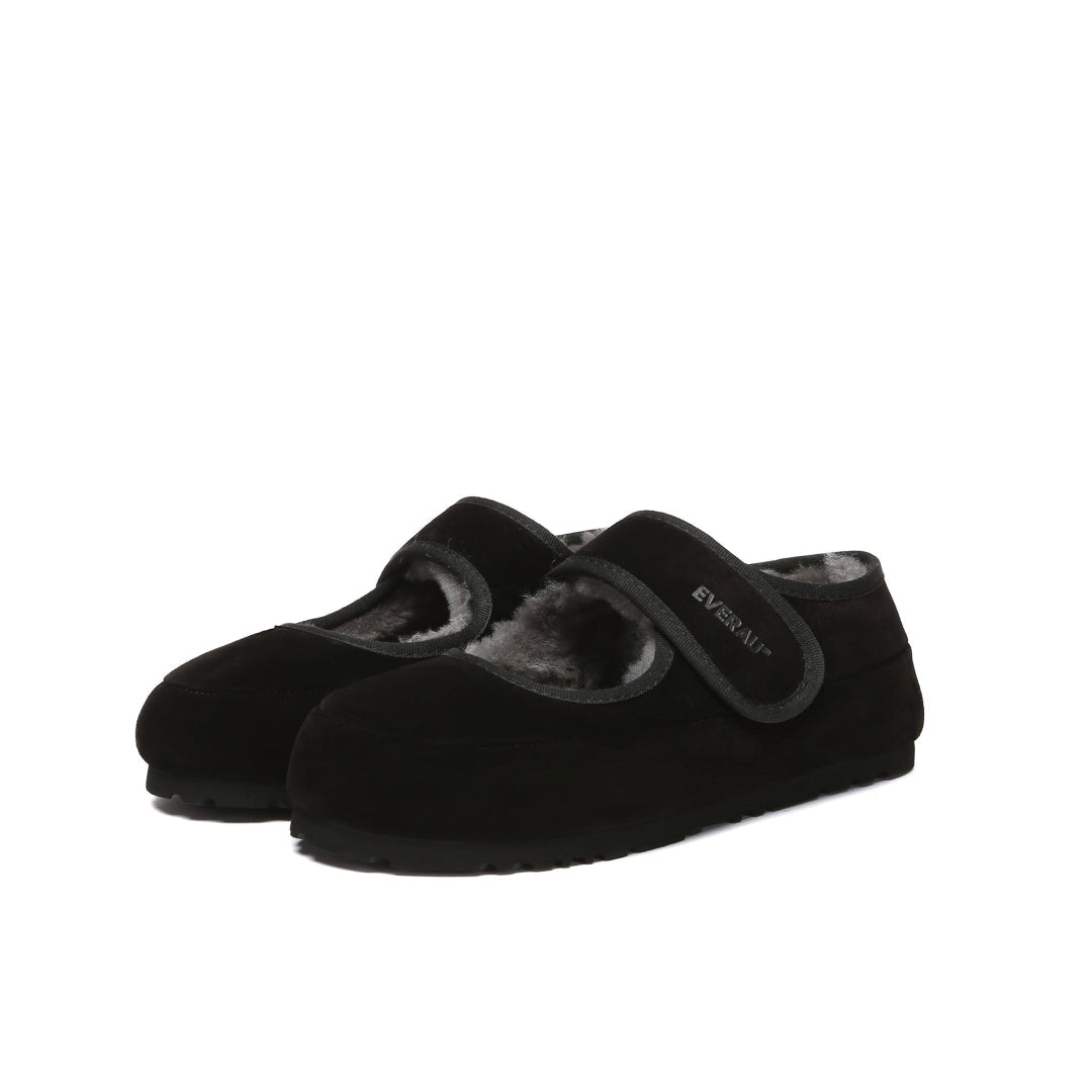 EVERAU Teal Black Adjustable Strap Baleriny Czarne