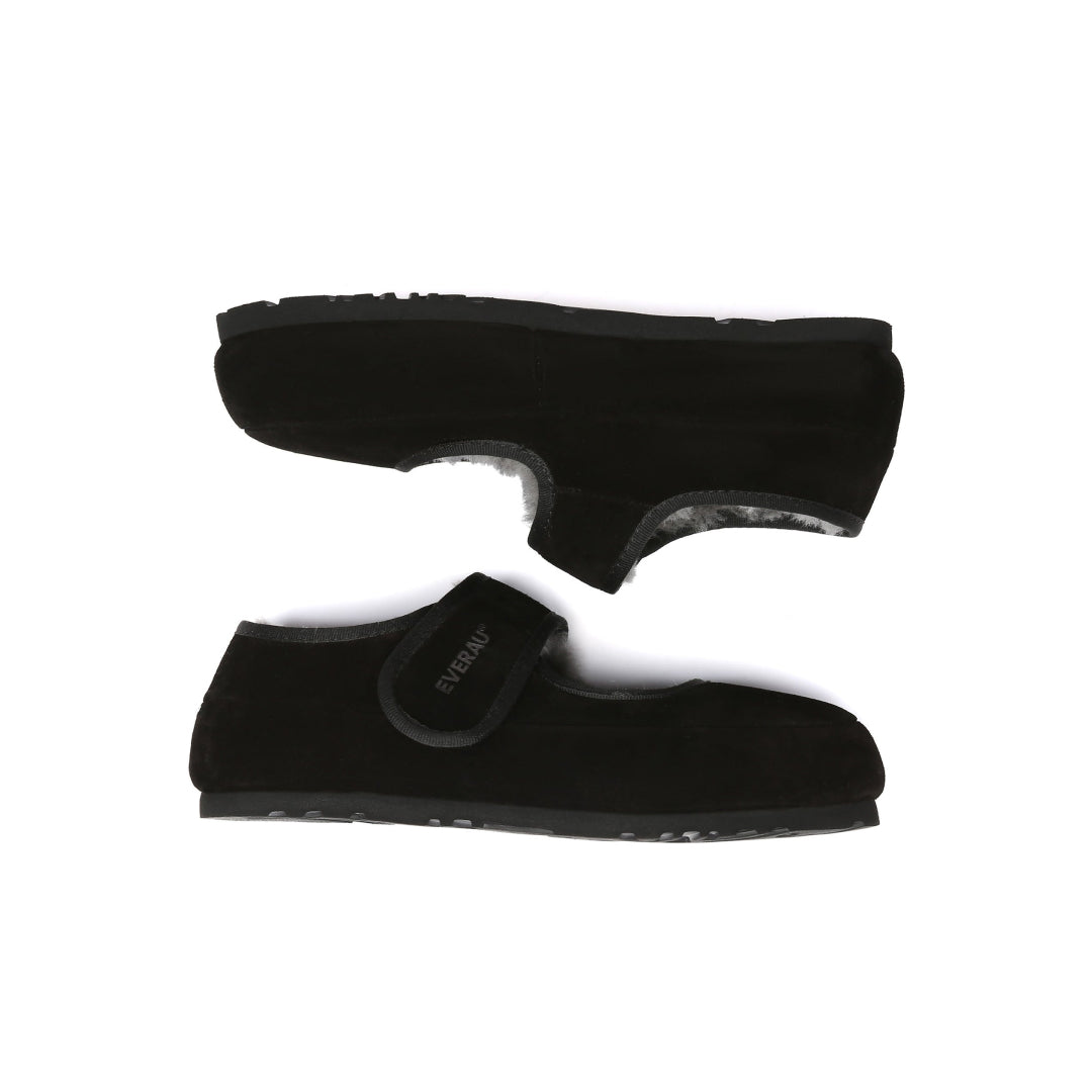 EVERAU Teal Black Adjustable Strap Baleriny Czarne