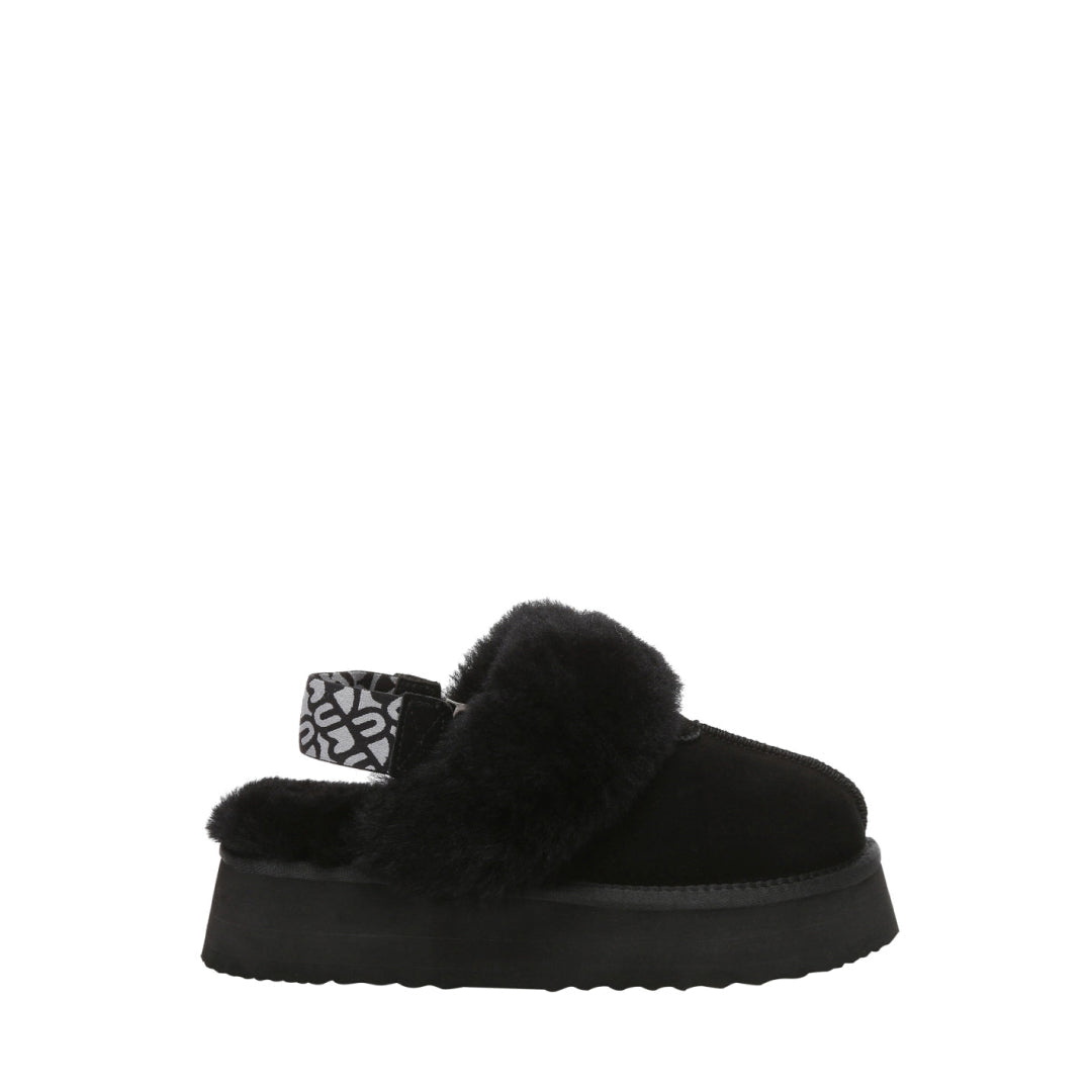 EVERAU Wagtail Black Platform Slippers Kapcie Czarne