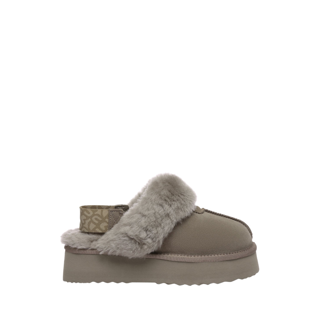 EVERAU Wagtail Brown Platform Slippers Kapcie Brązowe