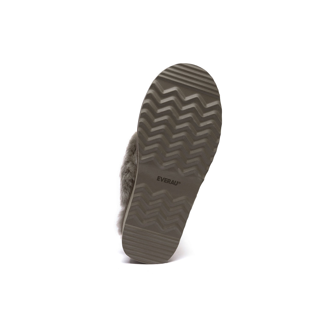 EVERAU Wagtail Brown Platform Slippers Kapcie Brązowe