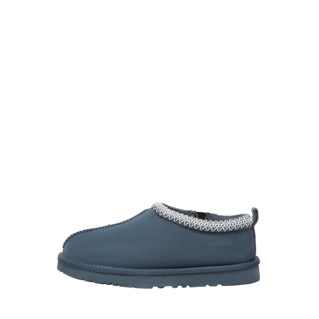EVERAU Wigeon Denim Blue Leather Slippers Kapcie Niebieskie