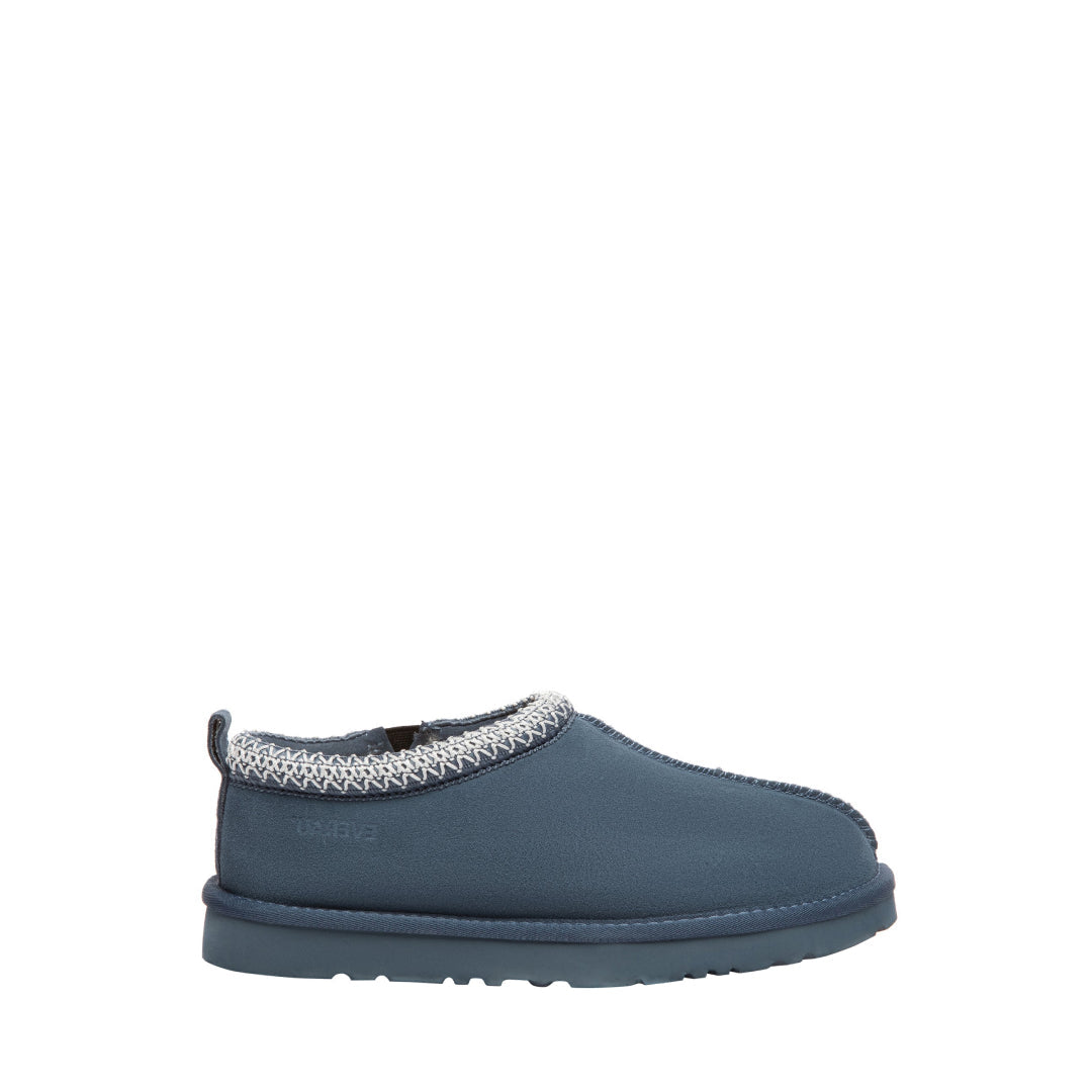 EVERAU Wigeon Denim Blue Leather Slippers Niebieskie