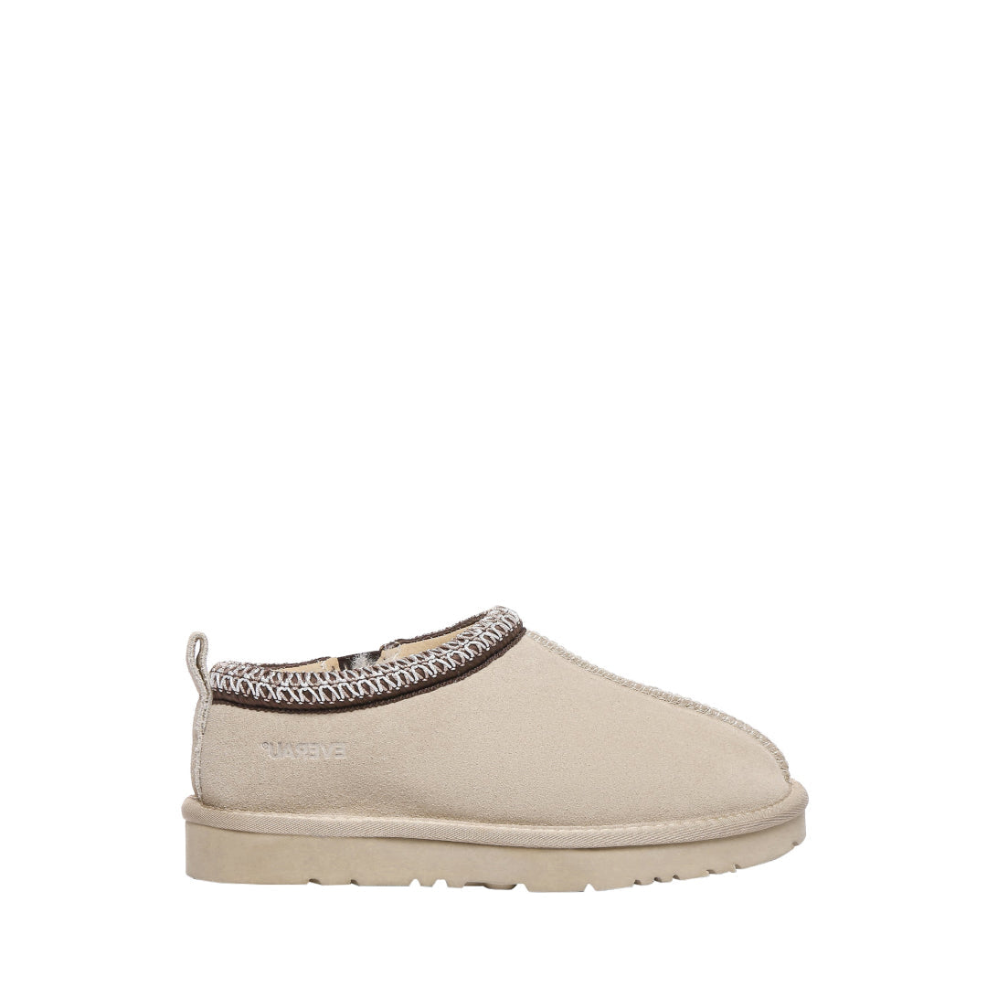 EVERAU Wigeon Sand Leather Slippers Beżowe