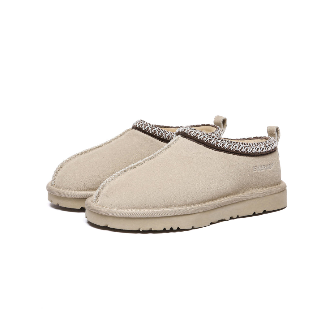 EVERAU Wigeon Sand Leather Slippers Beżowe