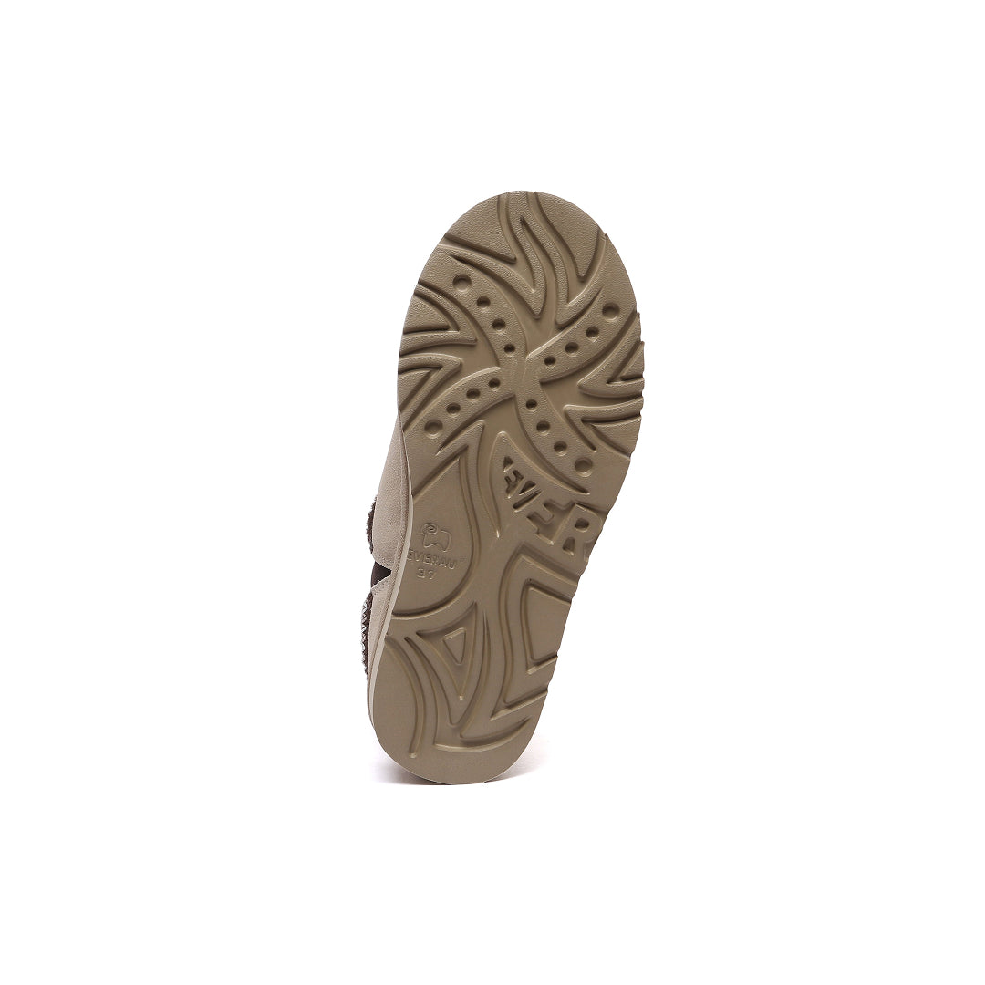 EVERAU Wigeon Sand Leather Slippers Beżowe