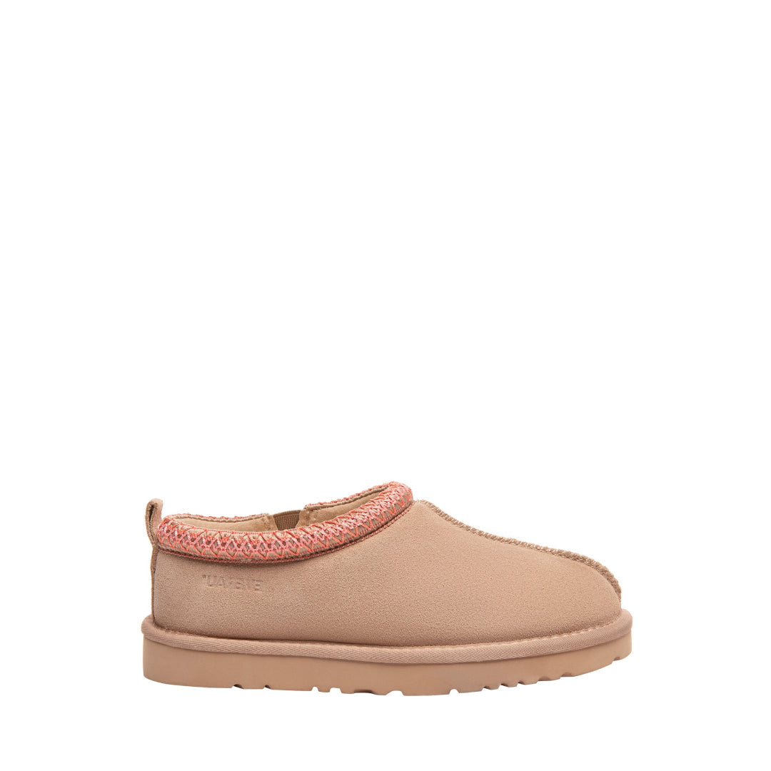 EVERAU Wigeon Blush Pink Leather Slippers Różowe