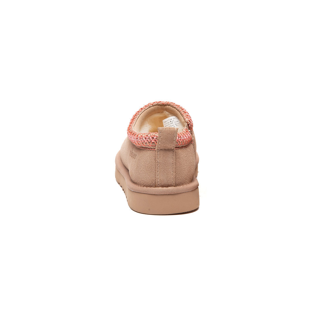 EVERAU Wigeon Blush Pink Leather Slippers Różowe