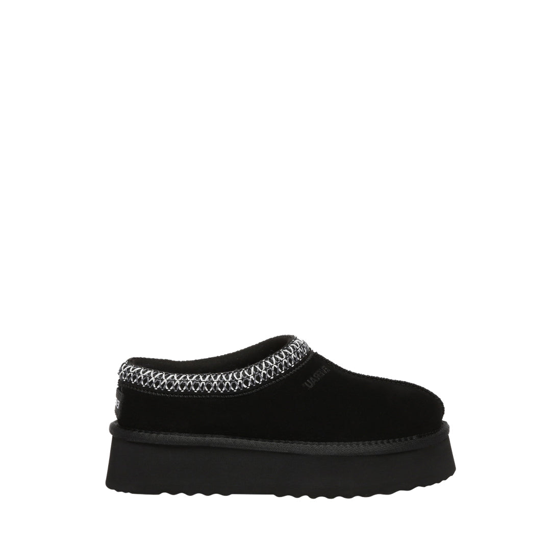 EVERAU Wonga Leather Slippers Kapcie Czarne