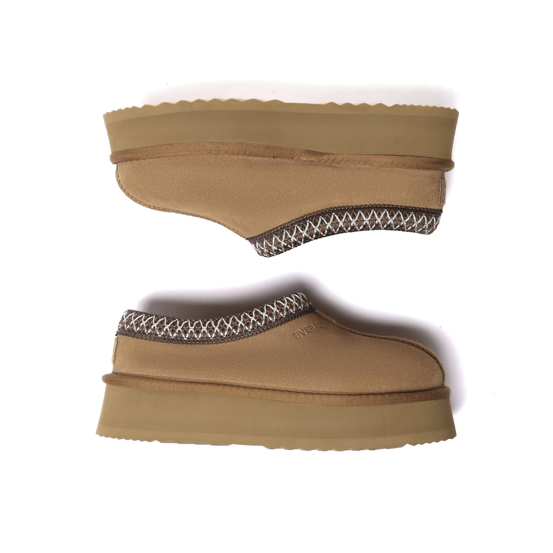 EVERAU Wonga Leather Slippers Kapcie Brązowe