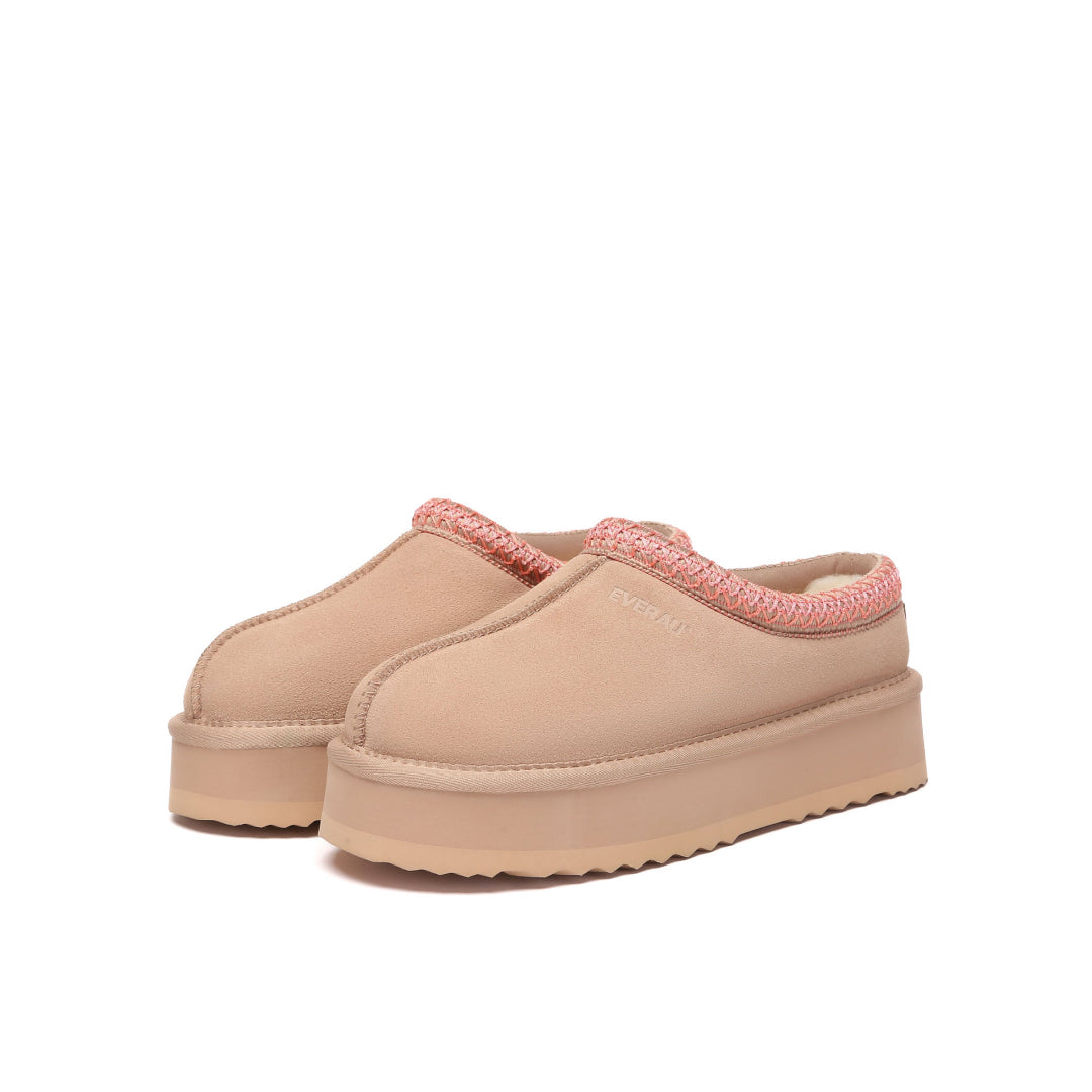 EVERAU Wonga Leather Slippers Kapcie Różowe