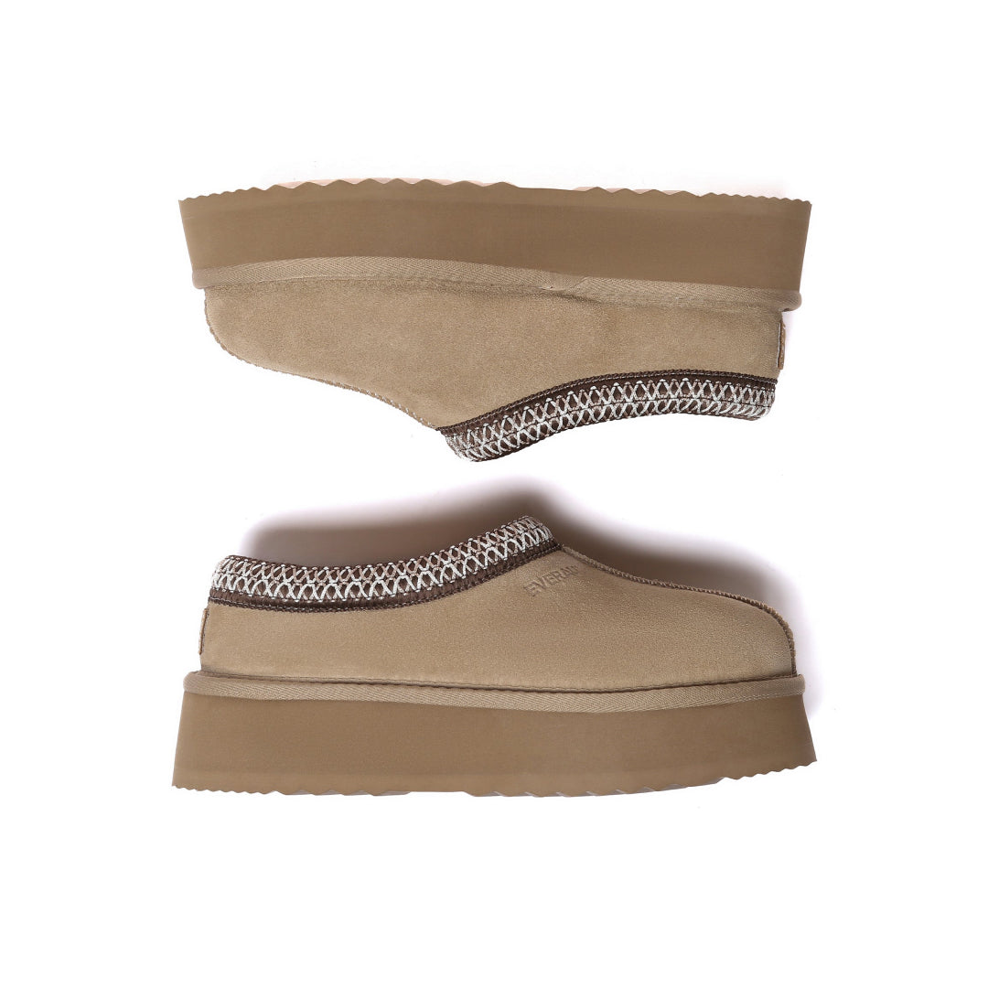 EVERAU Wonga Leather Slippers Kapcie Piaskowe