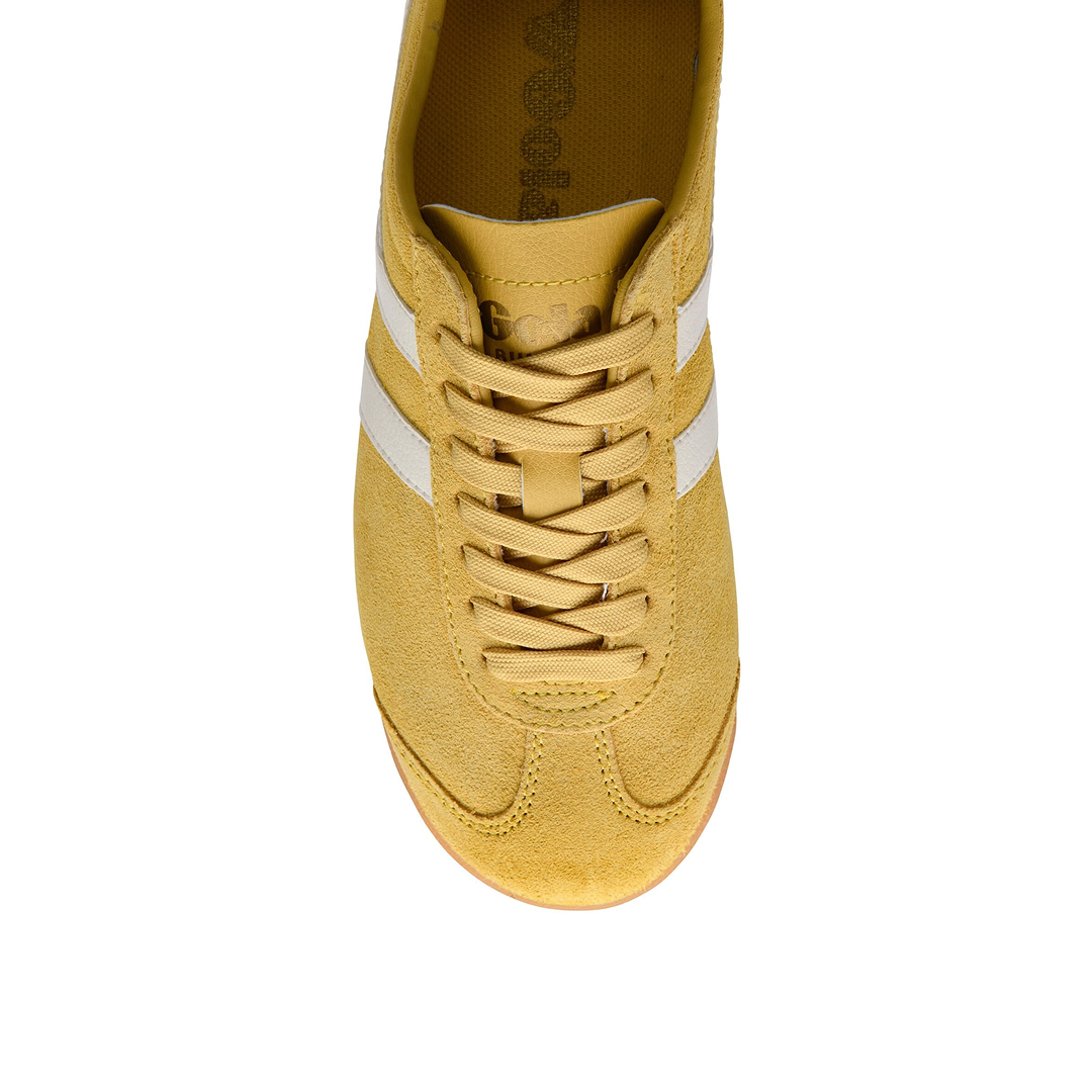 Gola Women's Bullet Suede Trainer Pollen/Off White/Pale Gum Sneakersy Damskie Żółte