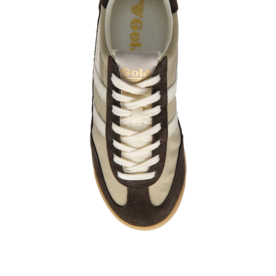 Gola Women's Firefly Trainer Bone/Mocha/Off White Sneakersy Damskie Brązowe