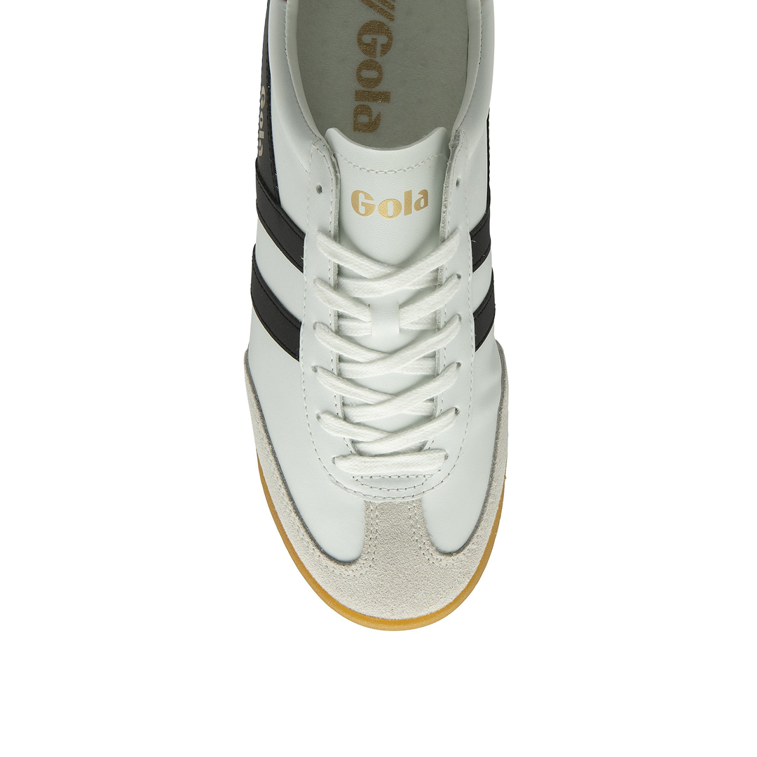 Gola Men's Torpedo Leather Trainer White/Black/Moody Orange Sneakersy Męskie Białe Czarne