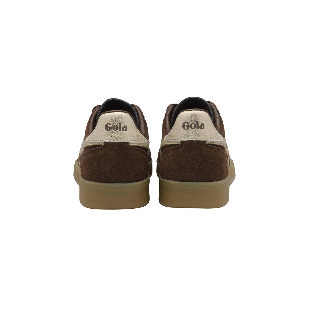Gola Women's Viper Trainer Dark Brown/Bone/Gold/Gum Sneakersy Damskie Brązowe